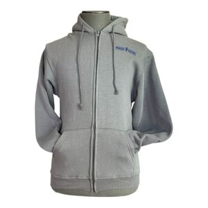 MADE HERE Bayside Hoodie Grey Zip Front Cardigan Hooded Sweater Men’s Pullover